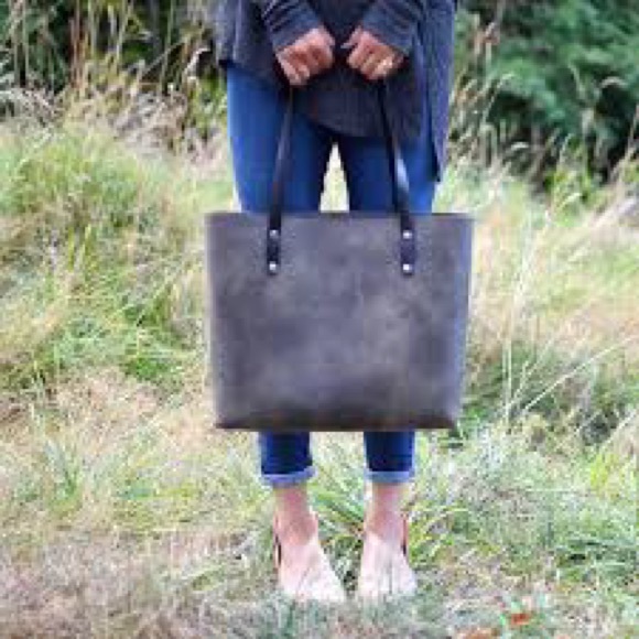 Moss  Leather Tote Bag Brown - Picture 2 of 6